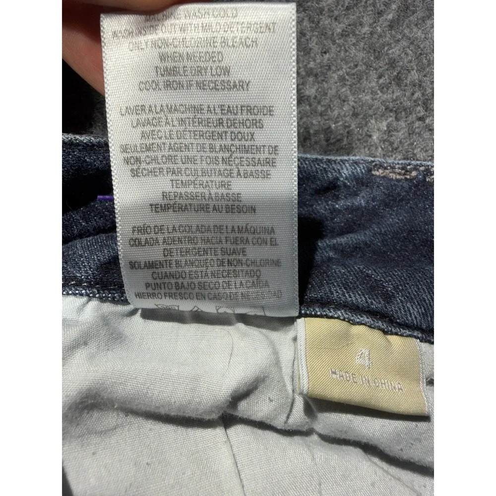 Michael Kors Womens Dark Wash Skinny Jeans Low Rise Blue Denim Size 4